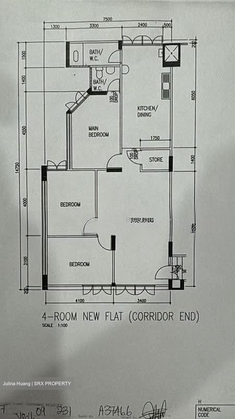 Blk 107 Yishun Ring Road (Yishun), HDB 4 Rooms #625026891